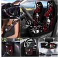 thumbnail image 2 of KUIFORTI Rose Skull Automobile Seat Cover Sets 15 Pack Automotive Rear Front Seat Protector All-Season Protection Wear-Resistant Fit Most Car, Truck, Suv, or Van, 2 of 7