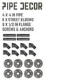 thumbnail image 3 of 1/2 In X 4 In Double Flange Angled  Bracket Kit, 4 Pack, 3 of 10