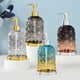 thumbnail image 1 of Bote dispensador de jabón de manos 450ml | Bomba de plástico recargable | Transparente, gris, marrón multicolor | Duradero, resistente a la corrosión | Encimera elegante de cocina de baño, 1 of 6