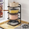 thumbnail image 1 of Organizador de cacerolas de 4 niveles estante para cacerolas de cocina que ahorra espacio material de hierro compacto y resistente altura ajustable elegante para debajo del ANGGREK Otros, 1 of 8
