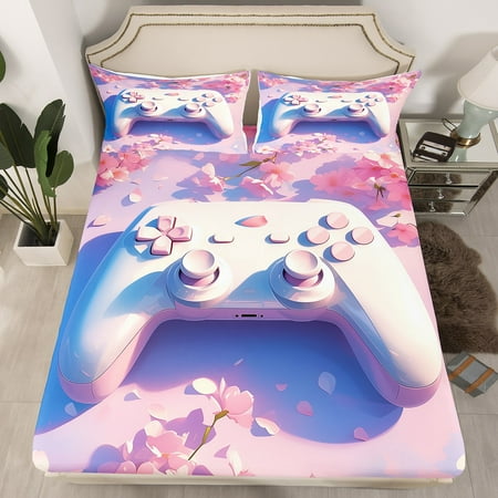 Drap Housse 140X190 Sapin De Noël Blanc Drap-Housse Noël Drap Plat Pour