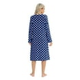 thumbnail image 3 of WBQ Women's Long Sleeve Polka Dot Nightgown Button Up Retro Nightshirt Over Knee Length Nightdress Casual Soft Sleep Dress Loungewear, S-2XL, 3 of 8