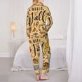 thumbnail image 3 of Pajama Sets for Women 2 Pcs, Hello Fall Autumn Leaves Button Down Long Sleeve Sleepwear Lounge PJ Sets, 3 of 6