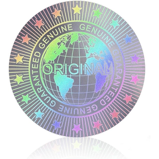 10 hojas/490 pegatinas holográficas a prueba de manipulaciones con patrón de tierra y estrellas, etiquetas autoadhesivas a prueba de manipulaciones de 0,8 pulgadas, pegatinas holográficas