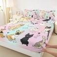 thumbnail image 3 of Homewish Cartoon Pug Dog Full Size Sheets for Teens, Kawaii Dog Animal Bed Sheets, Pink Blue Galaxy Print Sheet Sets, Super Cozy Room Decor, 4 Pieces, 3 of 7