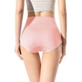 thumbnail image 4 of 4Pcs Women's Solid Color Panties Soft Briefs Stretch High Waist Breathable Underwear, 4 of 10