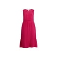 thumbnail image 4 of Time and Tru Women's Double Cloth Sleeveless Midi Dress, Sizes XS-XXXL, 4 of 4