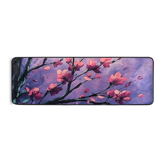 Cherry Blossom Branches Runner Rug for Hallways Kitchen Non Slip 2'x 6' Washable Hall Carpet for Bedroom Entryway Laundry Room