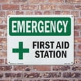 thumbnail image 5 of First Aid Station OSHA Emergency Aluminum Sign 14 Inch x 10 Inch - 10 Pack, 5 of 8