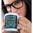 thumbnail image 2 of 3drose, Funny Kitchen Design in Teal Wood Effect- Not Real Wood, 15oz Mug, 2 of 6