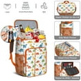 thumbnail image 5 of Travel Cooler Bag - White Cartoon Dinosaurs Leaves Pattern Camping Beer Cooler Backpack with Bottle Opener- Waterproof Insulated Picnic Backpacks - Cooler Bag for Beach, 5 of 6