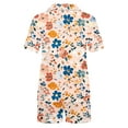 thumbnail image 4 of successthop Matching Pajama Set for Women Shorts Lightweight Floral Short Sleeve Button Down Shirts 2 Piece Shorts Loungewear M Khaki, 4 of 6