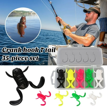 tasrioml 5Pcs 4.8CM/4.8G Topwater Soft Frog Lure with 5 Hooks TPE Floating Artificial Frog Bait Saltwater Freshwater Bass Snakehead Fishing Accessories