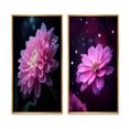 thumbnail image 2 of Designart "Delicate Water Drops Pink Dahlia Petals III" Dahlia Framed Wall Art Set Of 2 - Traditional Pink Gallery Wall Frame Set For Home Decor, 2 of 6