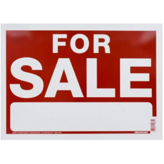 Hillman 10 x 14 in. Red & White For Sale Sign - Pack of 6