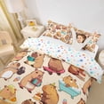 thumbnail image 3 of Erosebridal Cartoon Capybara Kids Twin Bedding, Funny Animals Duvet Cover Set, 2pcs, No Comforter, 3 of 5