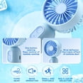 thumbnail image 4 of Pack de 12 Mini Ventiladores de Mano Portátiles Recargables USB, 3 Velocidades, Pequeños Ventiladores Personales para Pestañas, Viajes, Interior y Exterior (Azul), 4 of 6
