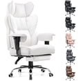 thumbnail image 5 of Big and Tall Office Chair Wide Ergonomic Gaming Chair with Deluxe Embossing Designed Leather with Foot Adjustable Armrests Pocket Spring Back Support and Pillow, 5 of 5