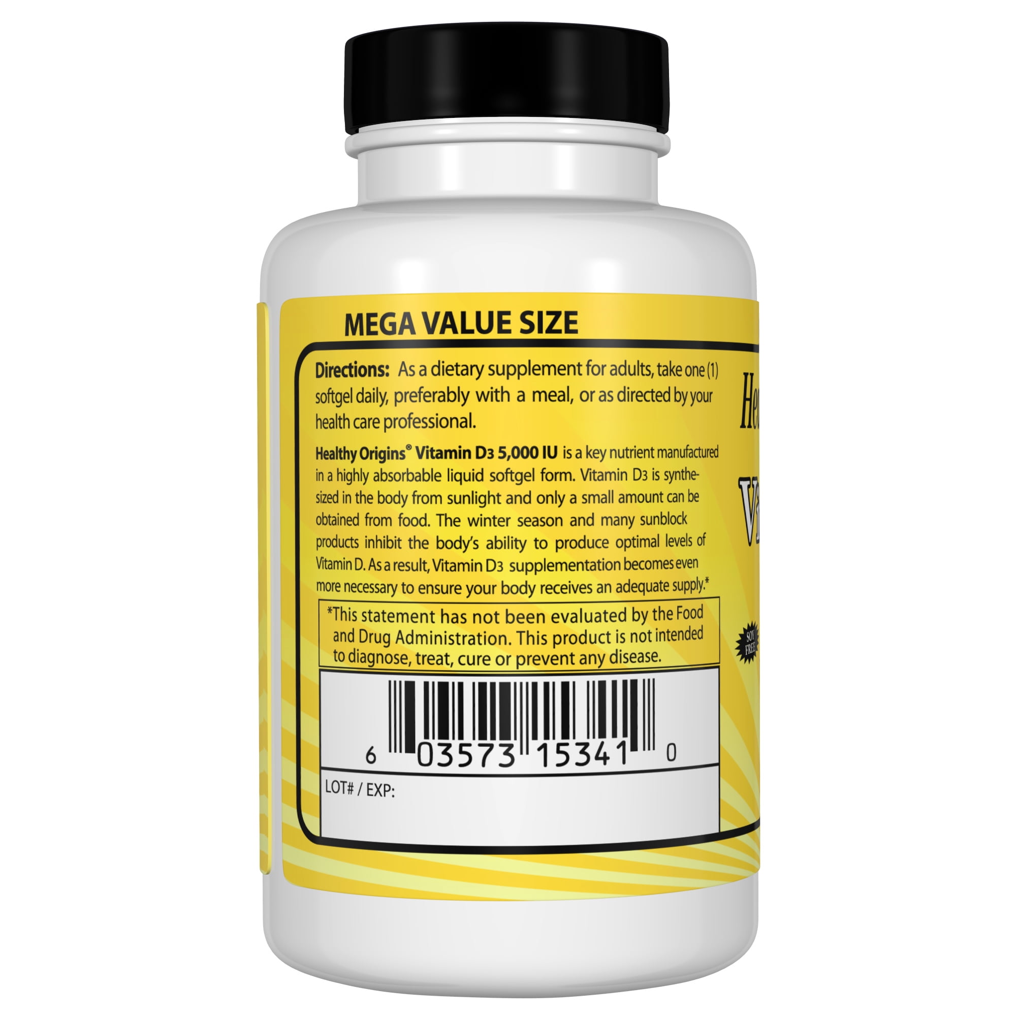 Healthy Origins Vitamin D3 5,000 IU, 540 Softgels
