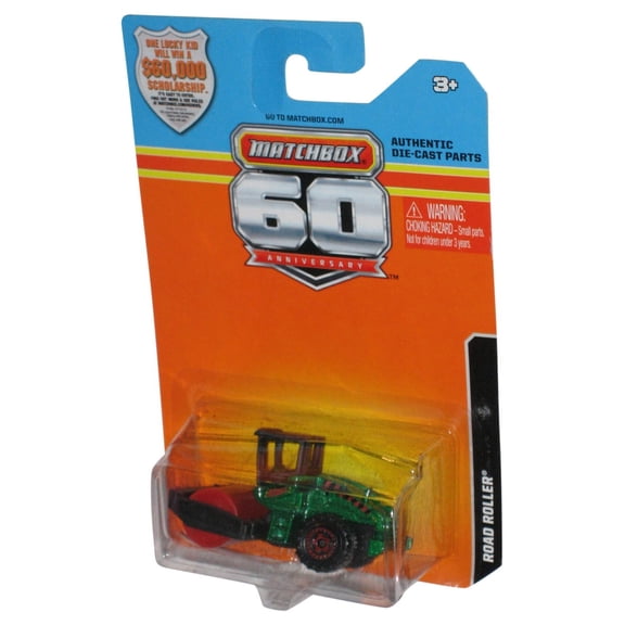 Matchbox 60th Anniversary (2012) Green Road Roller Die-Cast Toy Vehicle - (Dented Plastic)