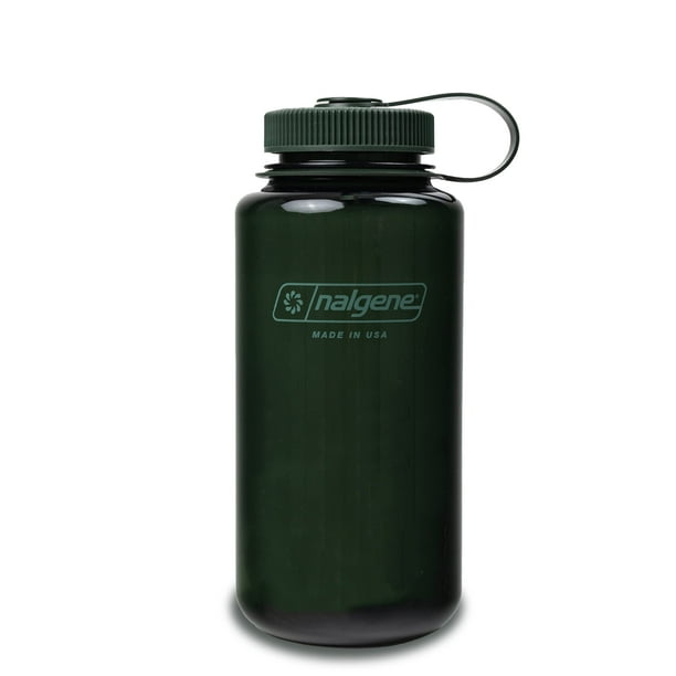 Botella de agua Nalgene monocromática sin BPA reciclada, 1 litro, jade