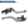 thumbnail image 6 of Unique Bargains Long Brake Clutch Levers for Honda CBF1000 2006-2010 6 Position Adjustable Motorcycle Handlebar Brake Lever Aluminum Alloy Titanium Tone 1 pair, 6 of 6