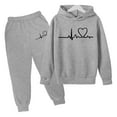 thumbnail image 2 of Tracksuit Athletic Sweatsuits Sets 2PC Long Sleeve Printed Soft Hoodie and Jogger Sweatpants Fall Winter Clothes 6-7 Years Girls Outfits Boys Girls Fashion, 2 of 4