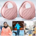 thumbnail image 5 of 2 piezas calentadores de oídos plegables orejeras de punto ajustables con forro polar difuso orejeras de invierno unisex, 5 of 5