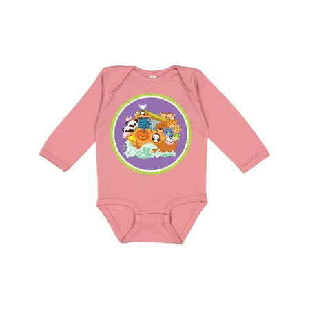 

Inktastic Christian Religious Ark Of Animals Gift Baby Girl Long Sleeve Bodysuit
