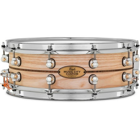 Pearl Music City Custom Solid Shell Snare Ash with Kingwood Center Inlay 14 x 5 in.