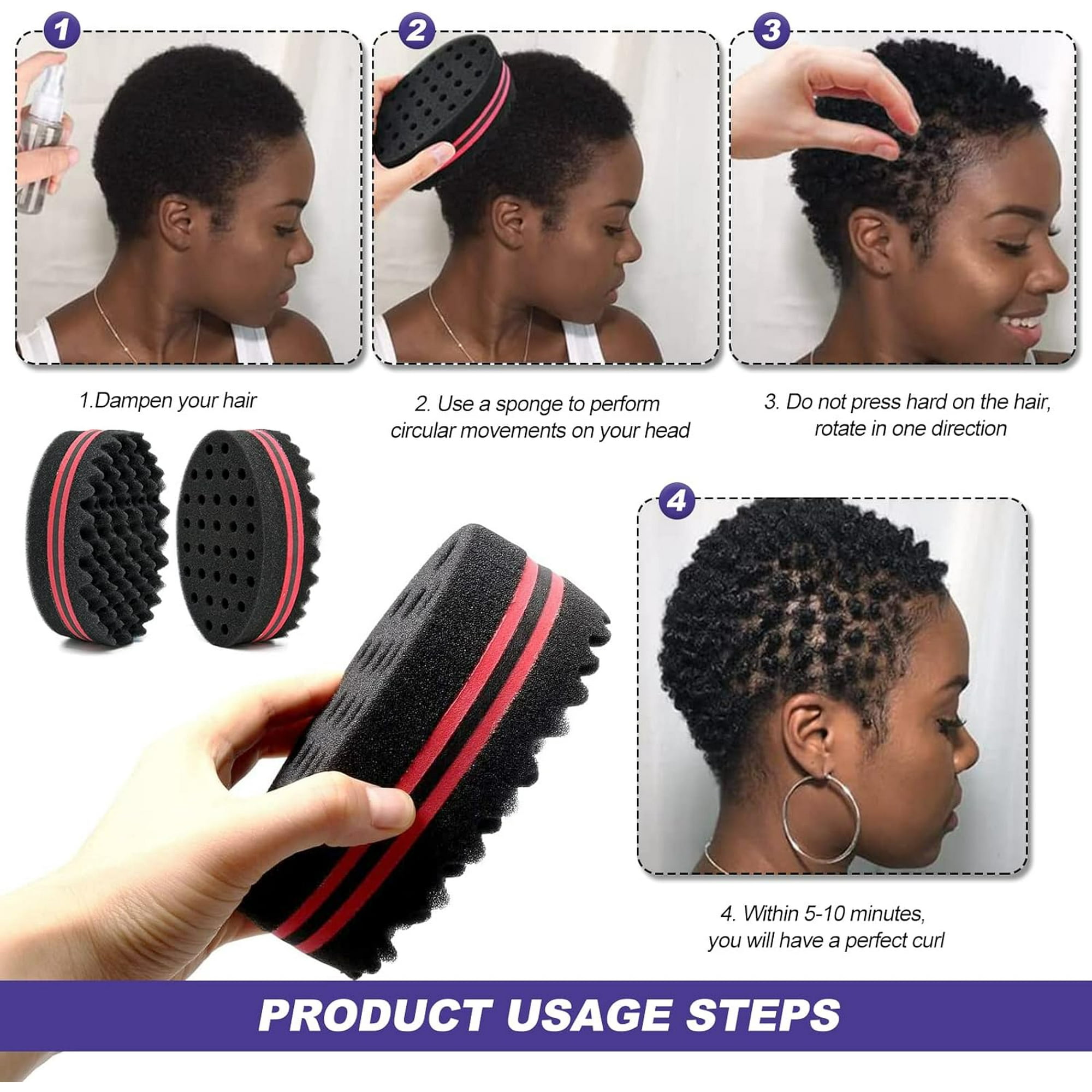 Dreads Curl Sponge On Straight Hair Afro Hair Wave Sponge For Hair WORGATE Small And Big Hole Hair