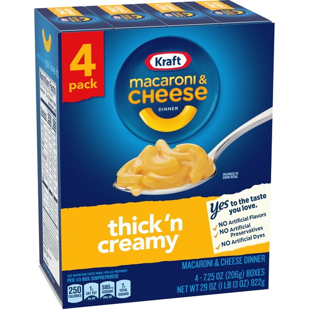 Kraft Thick n' Creamy Macaroni and Cheese Dinners, (4 7.25 oz. Boxes)