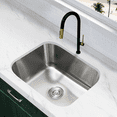 thumbnail image 3 of KBFmore Classic 23 inch 18 Gauge Undermount Single Bowl Stainless Steel Kitchen Sink, 3 of 11