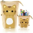 thumbnail image 1 of Transformer Stand Store Portalápices Canvas + PU Cartoon Cute Cat Telescopic Pencil Pouch Bag Papelería Pen Case Box con cierre de cremallera Adepaton LRWJ409-5, 1 of 8