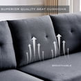 thumbnail image 5 of Pingliang Home Convertible Sectional Sofa with Storage Ottoman and Side Storage Pockets,Modern 4 Seat L Shaped Couch with 19.3" Seat Depth for Living Room Office Apartment Studio,Light Gray, 5 of 11