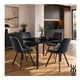 thumbnail image 5 of Comedor con Mesa en Vidrio Negro Moderna + 4 Sillas Velvet gris, 5 of 8