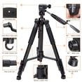 thumbnail image 2 of Inteprter Trípode de cámara de aleación de aluminio de viaje portátil profesional Q111 con cabezal panorámico para cámara Digital SLR DSLR Accesorios de cámara y óptica, 2 of 6