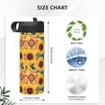 thumbnail image 4 of Sikiie Bohemian Sunflower Print 18OZ Insulated Straw Cup, Portable Leak-proof Sports Water Bottle, Stainless Steel Water Cup Suitable for Home and Outdoor, 4 of 8