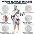 thumbnail image 5 of Pug and Love Heart Wearable Oversized Blanket,Wearable Blanket Hoodie for Adults,Cozy Hooded Blankets with Super Pockets,Super Warm Fuzzy Pullover for Women & Men, 5 of 6
