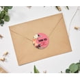 thumbnail image 2 of Darling Souvenir Personalized Wedding Bride Groom Names Envelope Seals DIY 45 Pieces Round Floral Thank You Stickers-Salmon, 2 of 4