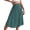 Green, variant on Women'S Summer High Waisted Flowy Slit Midi Skirts Casual Boho Floral Beach Skirt Brown M