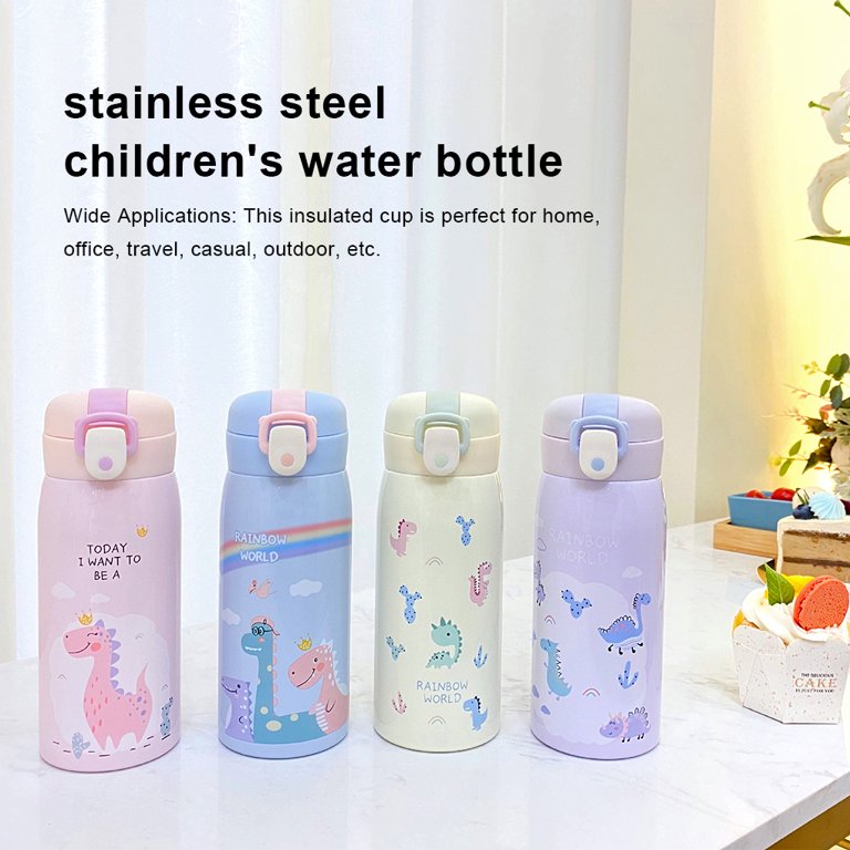 Cartoon Kid Tumbler Smart Insulated Cup Portable Straw Mug Hot Drink Vacuum  Flasks Temperature Display Thermos Cute Water Bottle