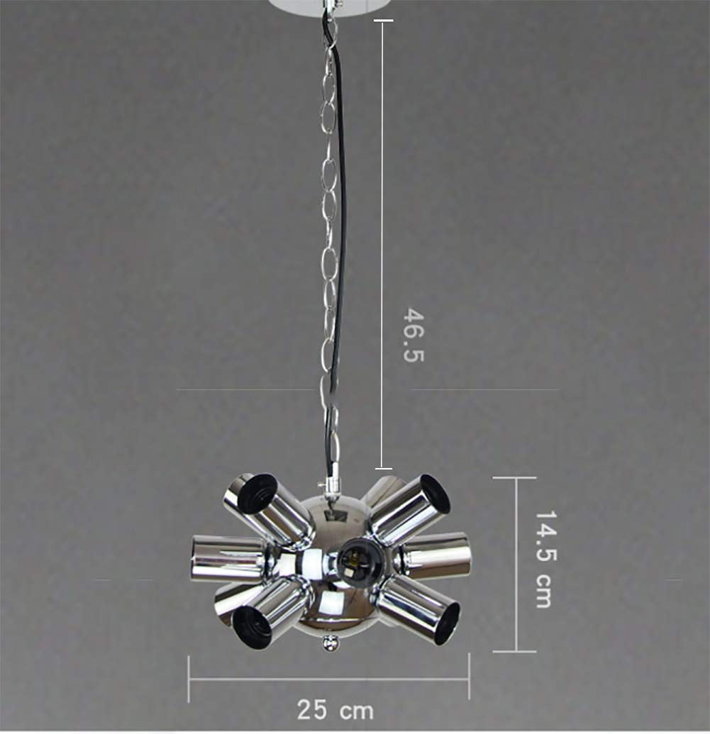 Ceiling Lamp Wrought Iron Plating Chrome Living Room Dining Room Bedroom Chrome