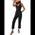 thumbnail image 3 of Elegantes de Verano para Mujer, Sin Mangas, con Cuello en U, Informales, de Pierna y Pantalones Largos 2025, Negro, Talla XL, 3 of 9