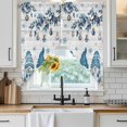 thumbnail image 6 of Blue Gnomes Christmas Swag Valances for Windows, Kitchen Window Curtains Over Sink, Xmas Ball Snowflake Gifts Botanical Wooden Window Treatment Curtains for Living Room/Bedroom 2 Panel Sets 36"x45", 6 of 8
