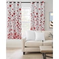 thumbnail image 2 of Red Polka Dot Blackout Curtains, Light Blocking Print Window Curtains, Modern Art Abstract Watercolor Dot Thermal Insulated Window Drapes for Living Room Kitchen Cafe 2 Panels, 84"W x 84"L, 2 of 9