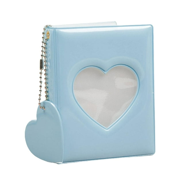 Álbum de fotos con colgante Gloria razón de amor Estuche para tarjetas de identificación Fotografías Bolsa de almacenamiento Azul