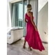 thumbnail image 4 of Vestido asimétrico ahuecado de un hombro para mujer, vestido de noche ajustado de Color sólido, Vestido de playa plisado con cuello inclinado elegante, Sexy, 4 of 5