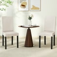 thumbnail image 2 of Gymax Dining Chair Set of 2 Fabric Upholstered Rubber Wood Legs Side Armless Beige, 2 of 6