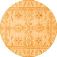thumbnail image 1 of Ahgly Company Indoor Round Oriental Orange Traditional Area Rugs, 6' Round, 1 of 4